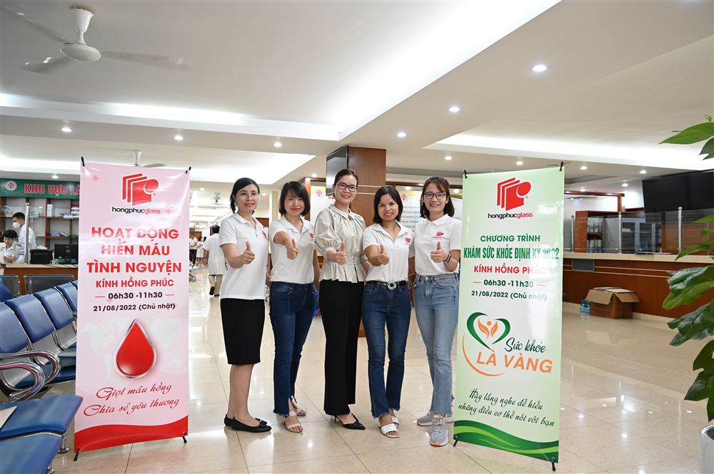 Hongphuc Glass tổ chức khám sức khỏe định kỳ và hiến máu nhân đạo năm 2022
